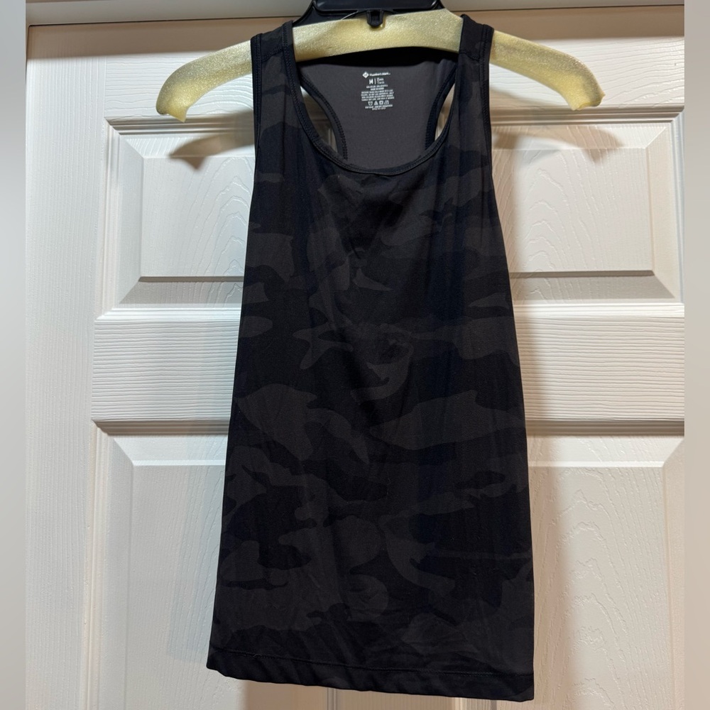 Black Athletic Tank Top with Wide Straps